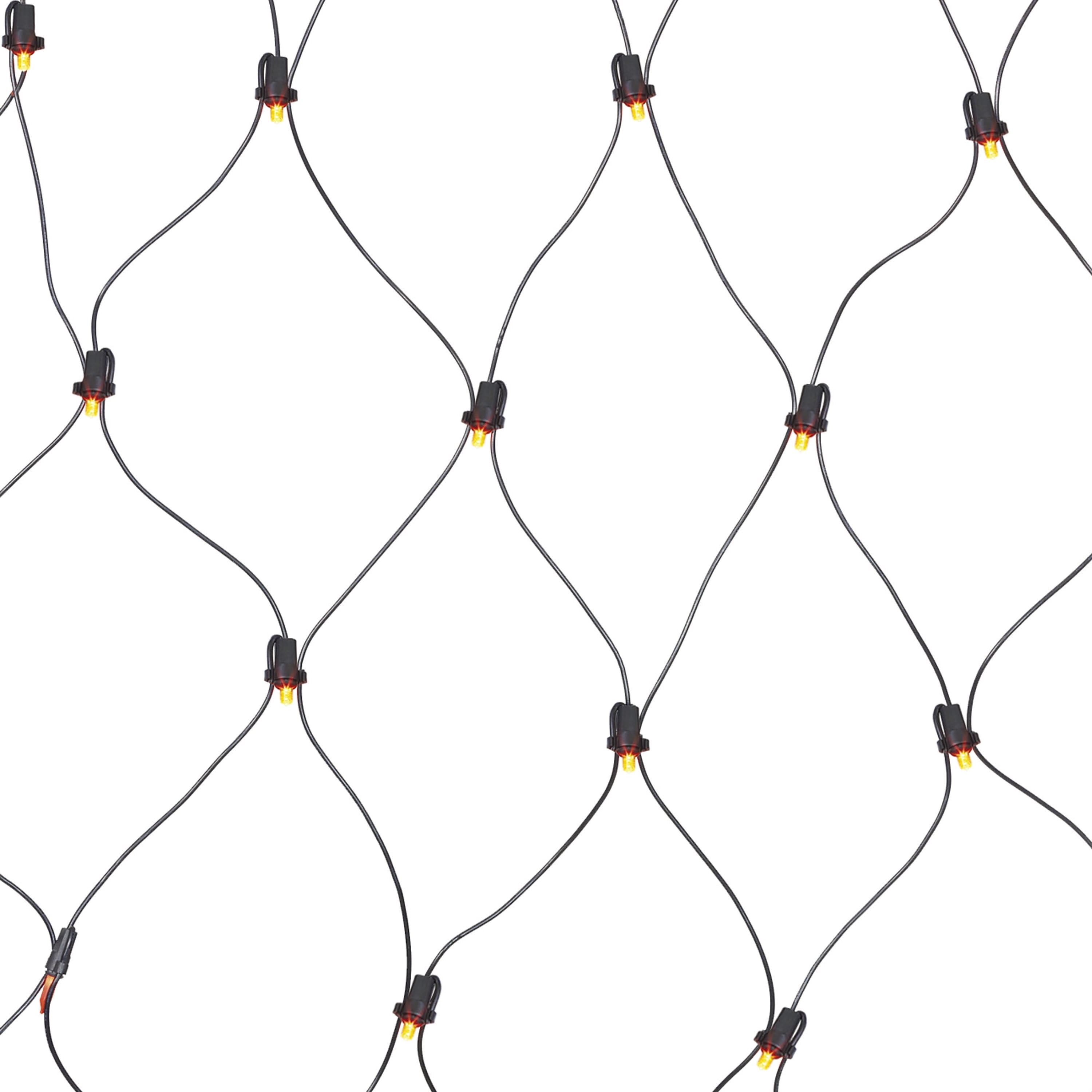 Indoor/Outdoor 50-Count LED Net Lights, Orange, 4' x 4', Halloween by Way To Celebrate