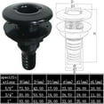 thumbnail image 2 of BTOER 2 Pcs Raccord de Coque Traversant Marine Connecteur de Coque Traversant pour Bateaux Noir, 2 of 5