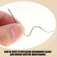 thumbnail image 3 of Raindrops 100Pcs Stainless Steel Greenhouse Glass Pane Fixing Clips Greenhouse W Wire Clips, 3 of 8