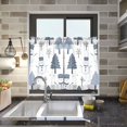 thumbnail image 4 of Yayeee Kitchen Curtains Tier Pair Light Filtering 27"x24" Rod Pocket Short Cafe Window Panel, Cute Snowmen, 4 of 7