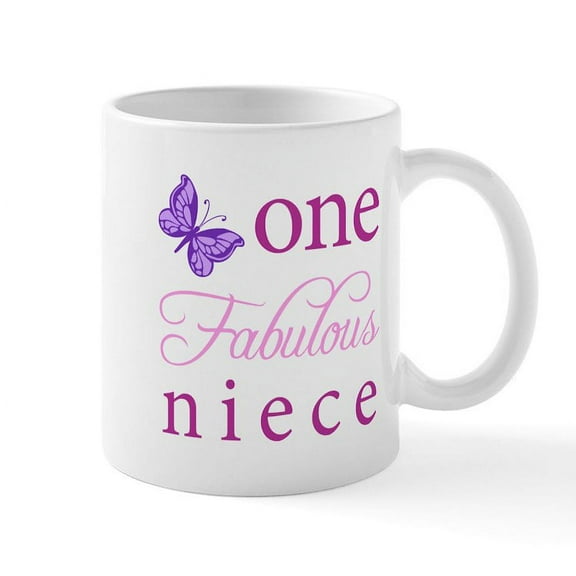 CafePress - One Fabulous Niece Mug - 11 oz Ceramic Mug - Novelty Coffee Tea Cup