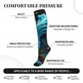 thumbnail image 3 of Bixox Vibrant Fluid Motion Art Print Compression Socks,Compression Socks Women & Men Circulation for Medical,Running,Athletic, 3 of 7