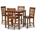 thumbnail image 1 of Baxton Studio Ensemble de Pub 5 Pcs en Bois Fini Noyer Brun, 1 of 9