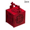 thumbnail image 2 of BAETEUY 2Pcs Chinese Xi Letter Wooden Sweet Candy Gift Box Wedding Party Favors Decor, 2 of 8
