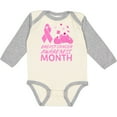 thumbnail image 3 of Inktastic Breast Cancer Awareness Month- October Boys or Girls Long Sleeve Baby Bodysuit, 3 of 5
