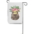 thumbnail image 6 of SKYSONIC Garden Flag Sloth with Flowers and Leaves Double-Sided Printed House Sports Flag-12x18(in)-Polyester Decorative Flags for Courtyard Garden Flowerpot, 6 of 6