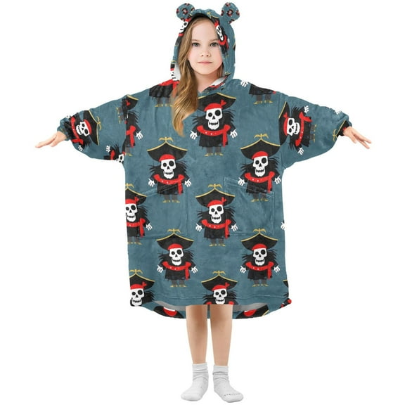 joogoo Wearable Blanket Hoodie for Skeleton Cool Oversized Sherpa Hooded 3-14 YR M