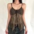 thumbnail image 6 of Kilaqueen Lace Babydoll Cami Top for Women Sexy V Neck Spaghetti Straps Camisoles Empire Waist Semi Sheer Flowy Bodice Tank Tops, 6 of 8