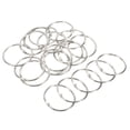 thumbnail image 1 of Unique Bargains 2.07' Dia. Detachable Binder Rings Index Snap Metal Clips, Silver Tone 20 Pack, 1 of 5