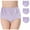 Purple Womens Briefs Multipack Clearance, variant on OSFVNOXV 3 Pack Hipster Underwear for Women Plus Size High Waisted Lace Trim Panties Breathable Moisture Wicking Over Bump Underpants ,M-6XL