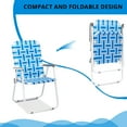 thumbnail image 6 of Zimtown Patio Lawn Chair Set, 8 Pack Outdoor Beach Chair Portable Camping Chair(Blue), 6 of 9