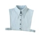 thumbnail image 3 of Cuello falso desmontable elegante traje profesional mitad superior mitad camisa blusa Azul claro, 3 of 9
