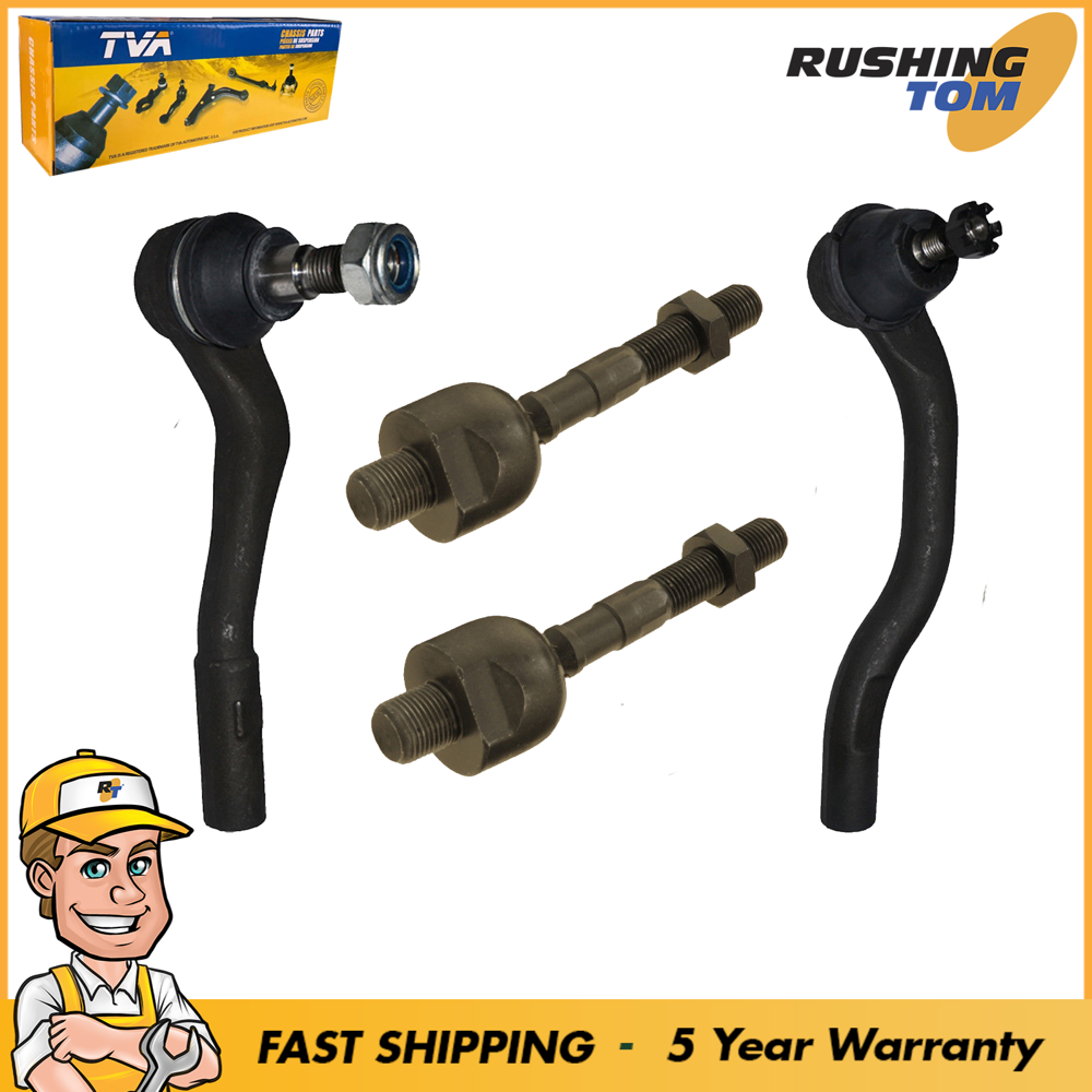 4Pc Front 2 Outer & 2 Inner Tie Rod fits 20042008 TSX & 20032007