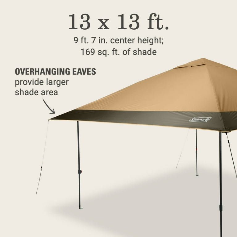 Coleman, Canopy, 13 x 13 ft, Vented Roof UPF 50+ Shade - Walmart.com