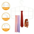 thumbnail image 6 of CATIEBYE Multi-Layer White Scarf Hanger with Space-Saving Belt Rack for Home Closet Organization and Storage, 6 of 6