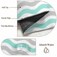 thumbnail image 6 of 2'x6' Rug Runners for Hallways Kitchen, Turquoise Grey White Non Slip Entryway Beside Floor Carpet Runner, Abstract Geometric Ocean Wave Stripe Washable Laundry Room Bedroom Throw Rugs Mat, 6 of 8