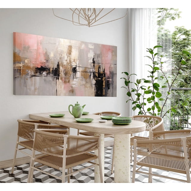 Cuadro Decorativo Moderno Canvas De Algodón Abstracto Hd No Sintetico Tintas Ecológicas Listo Para Colgar Opcion Marco