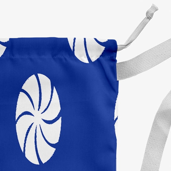 Simply Daisy Whirl of The Season Geometric 28 x 36 inch Blue Laundry Bag