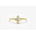 thumbnail image 2 of HeartsAndYou 1ct Round Moissanite Bezel Set 4 Stone Petite Minimalist Ring 18k Yellow Gold Over Silver, 2 of 7