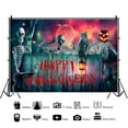 thumbnail image 3 of SUNOLIFE Halloween Backdrop Banner Horror Skeletons Photo Background Banner 6x4ft, 3 of 3