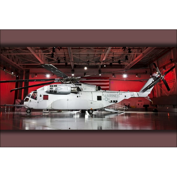 24"x36" Gallery Poster, Marine Sikorsky CH-53K ch-53 King Stallion helicopter roll out