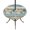 Teal Blue, variant on Round Outdoor Tablecloth with Umbrella Hole and Zipper, Beach Coastal Tablecloth with Elastic Waterproof, Nautical Shell Starfish Coral Summer Patio Table Covers for 31" - 35" Picnic Pool Tables