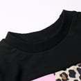 thumbnail image 5 of Toddler Girls 2 Piece Cute Outfits Set Leopard Pink Color Block Crewneck Sweatshirt with Jogger Pants Kids Clothing Set 3-4 T, 5 of 7