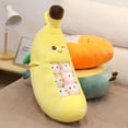 thumbnail image 4 of Throw Pillow Juguetes De Peluche De Frutas Almohada De Felpa Regalos Creativos Esponjosos Extraíbles para Niños, Regalo De Juguete De Muñeca Decorativa De Navidad De Halloween,Banana, 4 of 7