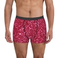 thumbnail image 4 of Wukai Pink Glitter Print Men’s Underwear Breathable Boxer Briefs,&nbsp;Moisture Wicking & Breathable-Small, 4 of 7