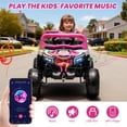 thumbnail image 3 of iRerts 12V Electric Ride on UTV, Powered Ride on Cars with Parent Remote Control, LED Lights, Music Player, Front Shock Absorbers, Ride on Toys for Kids Boys Girls Ages 3-4, Pink, 3 of 8