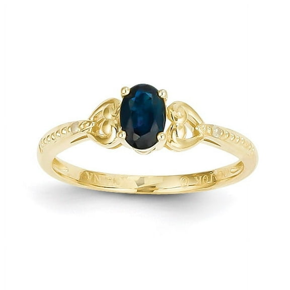 10K Sapphire Diamond Ring