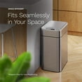 thumbnail image 3 of hOmeLabs Robust 13 Gallon Sensor Trash Can, Retractable Butterfly Lid, Batteries Included, Maximizing Space, Easy to Clean, Battery-Powered - Stainless Steel, 3 of 7
