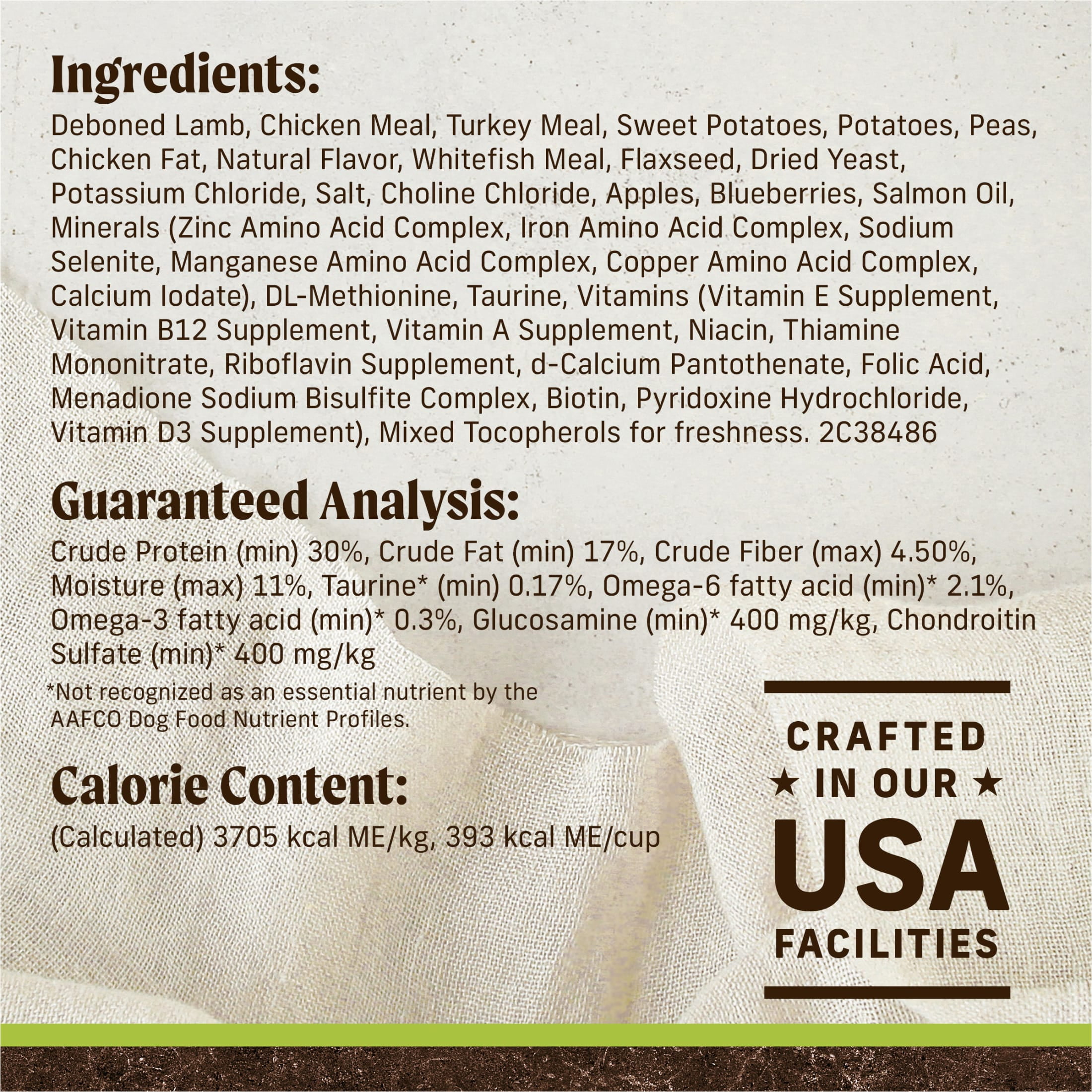Merrick Real Lamb & Sweet Potato Gravy Dry Dog Food, Grain Free, 22 lb bag