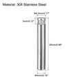 thumbnail image 2 of 4x25mm 304 Stainless Steel Dowel Pins, 5 Pack Knurled Head Flat End Dowel Pin, 2 of 6