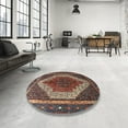 thumbnail image 4 of Ahgly Company Machine Washable Indoor Rectangle Traditional Dark Almond Brown Area Rugs, 7' x 10', 4 of 7