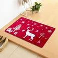 thumbnail image 1 of 40*60cm Christmas Blanket Christmas Festival Decoration Front Door Carpet Xmas Holiday Decorative Christmas Tree and Snowflake Pattern Welcome Mat Outdoor Rug Front Door Mat Layering 1-J, 1 of 4