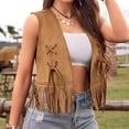 thumbnail image 2 of Fringe Vest Western Outfit For Women Country Concert Outfit 70s Outfits For Women Cowgirl Vest, 2 of 6