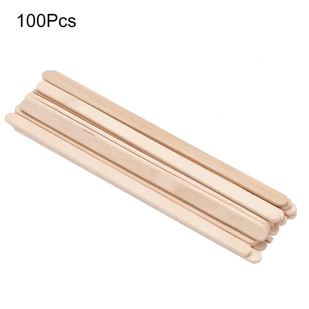 Mgaxyff 100Pcs/Bag Disposable Wooden Depilatory Wax Applicator Stick Spatula Hair Removal Tools, Wood Wax Stick, Wax Applicator Stick