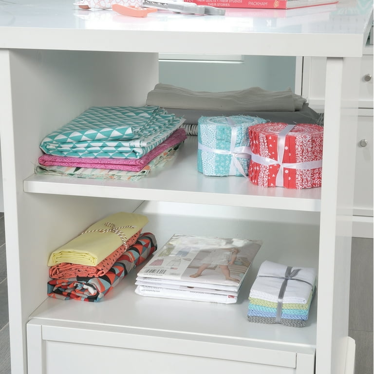 Better Homes Gardens Craft Form Craft Table with Hutch White Finish Walmart