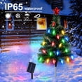 thumbnail image 5 of PUCACHI Solar Christmas Tree Outdoor 4 Pack, 8 Modes Solar Xmas Tree Lights with 80 Strawberry Multicolor Lights, IP65 Waterproof, for Porch Pathway Yard Garden Lawn, 5 of 8