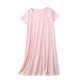 thumbnail image 2 of Pijama de manga corta con cuello redondo y color liso para mujer, ropa de casa, camisón corto de algodón para mujer, 2 of 6