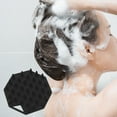 thumbnail image 2 of Unique Bargains 1 Pc Octagonal Hair Shampoo Brush for Head Massage 3.54"x0.83" Black, 2 of 6