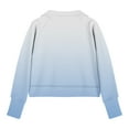 thumbnail image 5 of CLOISE Youth Sweatshirt Boys Girls Long Sleeve Collared Zip up Tops Gradient with Thumb Hole Outfits Fall Winter Clothes Light Blue 7T, 5 of 5