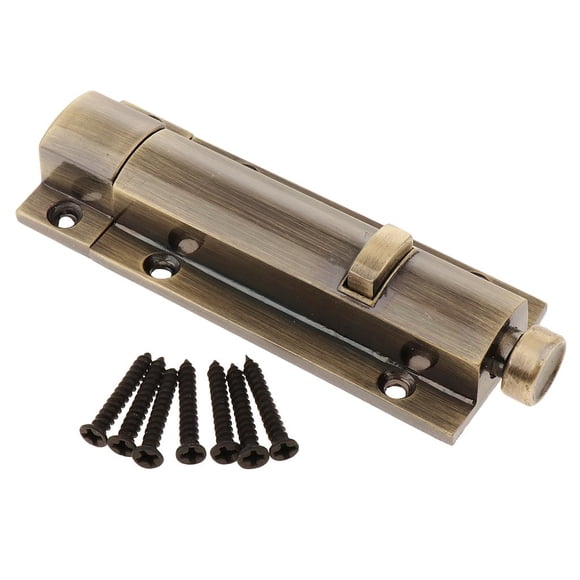 Pestillo de puerta de aleación de zinc con cerradura deslizante, perno de barril de 3/4 pulgadas, pestillos de protección de puerta