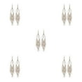 thumbnail image 3 of Minnieouse Pendientes de aleación con gotas de colores para mujer, aretes fáciles de usar y a la moda, con cuentas de colores, color blanco Type2 NO2, 3 of 6