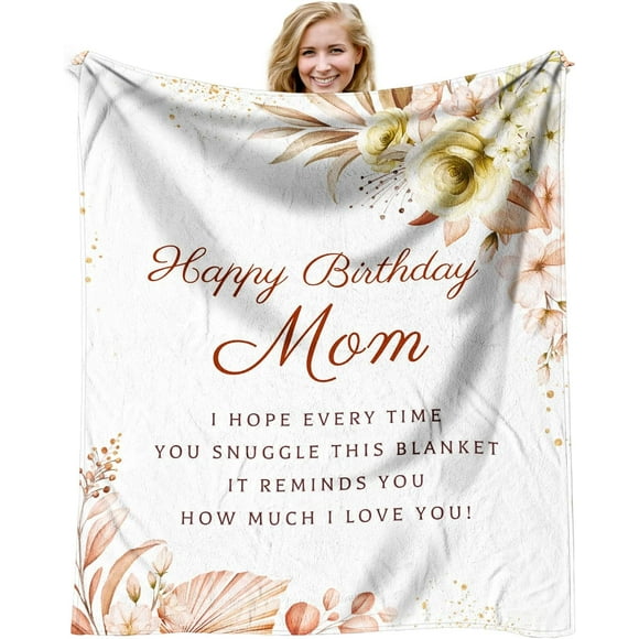 LHSHID Birthday Gifts for Mom Mom Birthday Gifts from Daughter Moms Birthday Gift Ideas Mothers Birthday Gifts from Son Unique Gifts for Mom Birthday Mom Bday Gift Fleece Blanket 50"x60"
