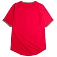 thumbnail image 3 of GZWYHT Mens T-Shirts,Compression Shirt Men's Summer Sports Fitness Stitching Round Neck Short Sleeve T-shirt Top Tshirts Shirts,Workout Shirts Red S, 3 of 9