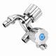 thumbnail image 2 of Grifo de agua fría para lavadora de plástico galvanizado, grifo de agua para lavabo con doble pico y manija de obturador G1/2 Nikou, 2 of 5