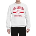 thumbnail image 2 of Wild Bobby City of Los Angeles LAR Basketball Fantasy Fan Sports Unisex Crewneck Sweatshirt, White, 3X-Large, 2 of 5