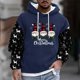 thumbnail image 1 of Sudadera con capucha para hombre, estilo casual, con cuello redondo, estampado, manga larga, blusa de poliéster, 1 of 5